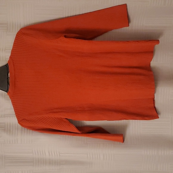 Orange Ribbed Top - Picture 6 of 7